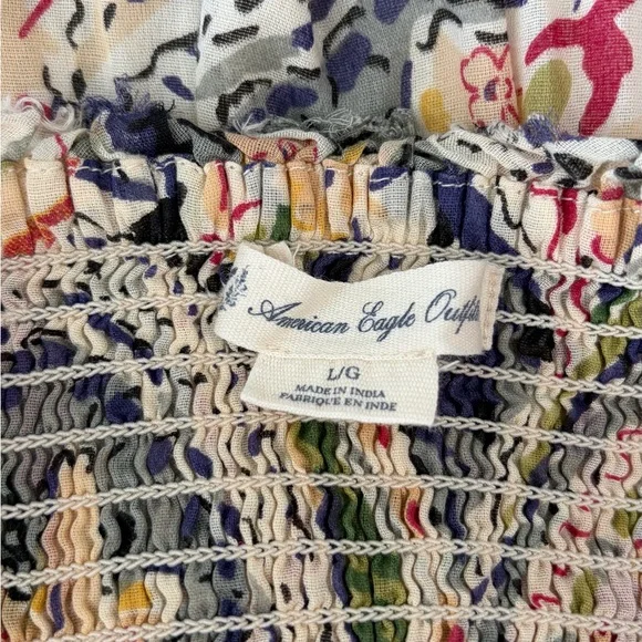 American Eagle Outfitters Strapless Multicolor Maxi Dress size L. - Picture 7 of 7